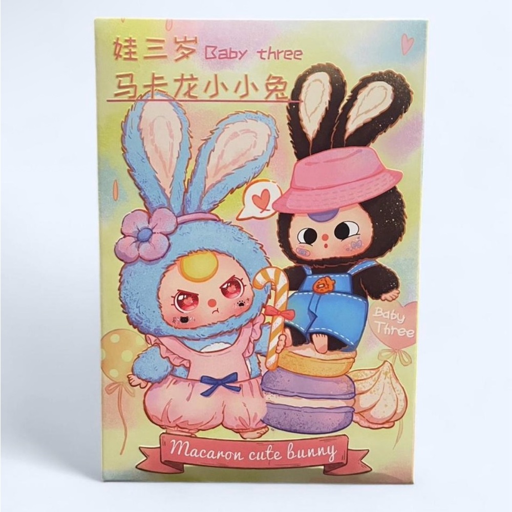 Baby Three Macaron Cute Bunny Plush Pendant Blind Box Unopened